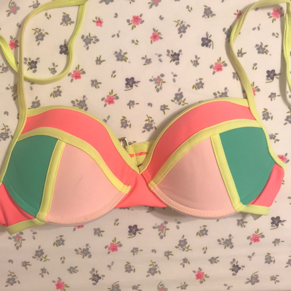 Multi color bikini top